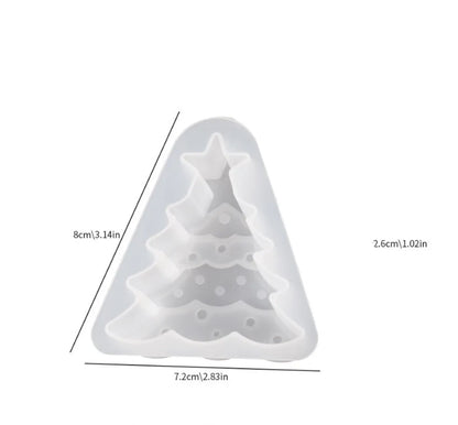 Christmas Cute Christmas Tree Snowflake Silica Gel Kitchen Molds Bakeware 1 Piece