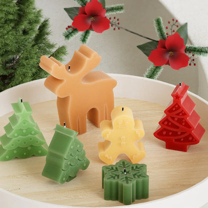 Christmas Cute Christmas Tree Snowflake Silica Gel Kitchen Molds Bakeware 1 Piece