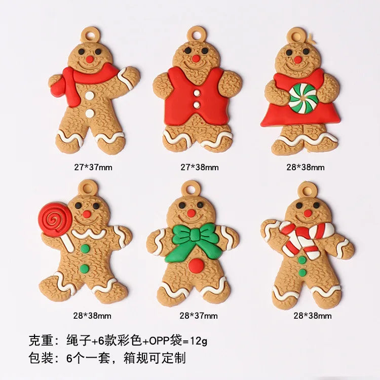 Christmas Cute Gingerbread Pvc Party Hanging Ornaments