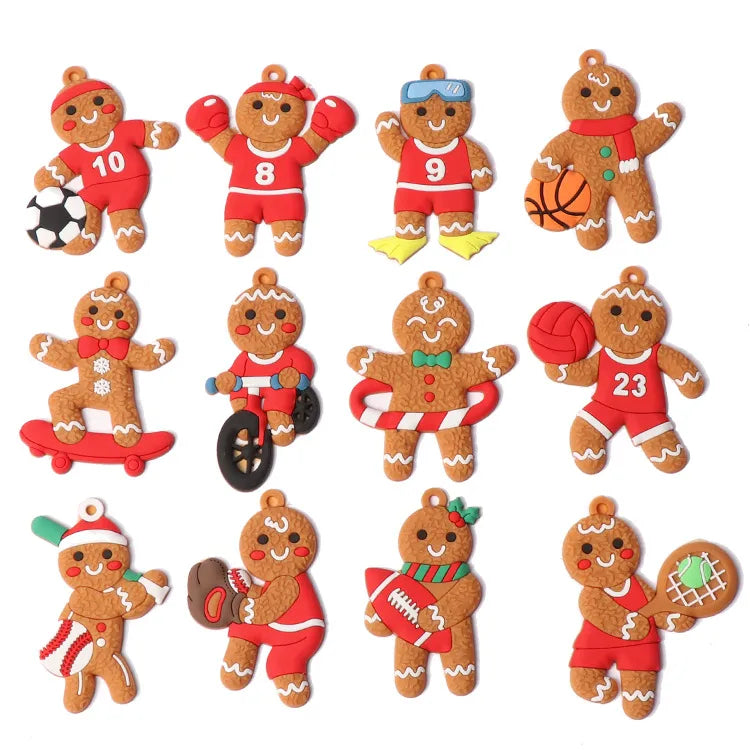 Christmas Cute Gingerbread Pvc Party Hanging Ornaments