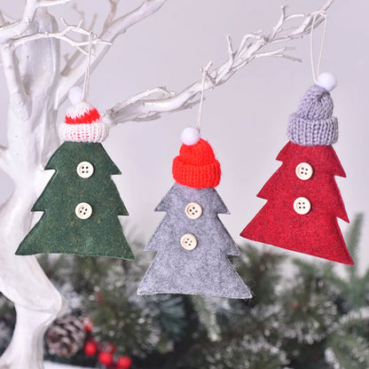 Christmas Cute IG Style Christmas Hat Star Nonwoven Party Festival Hanging Ornaments