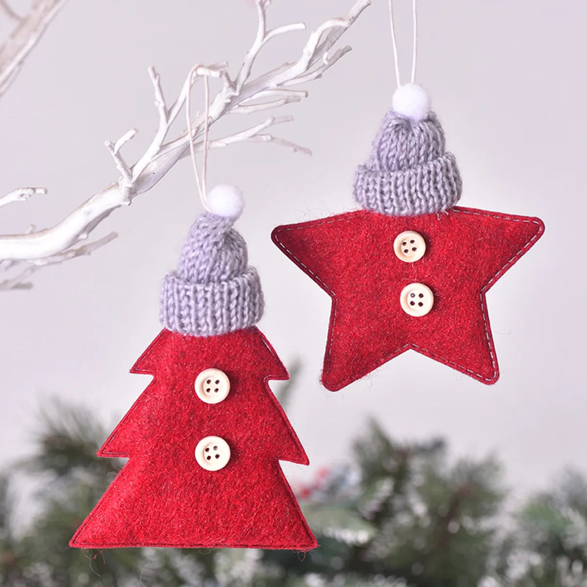 Christmas Cute IG Style Christmas Hat Star Nonwoven Party Festival Hanging Ornaments