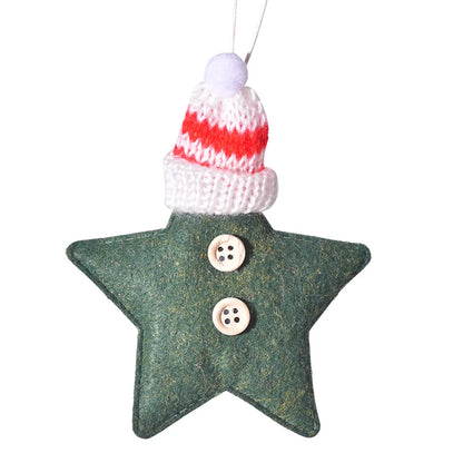 Christmas Cute IG Style Christmas Hat Star Nonwoven Party Festival Hanging Ornaments