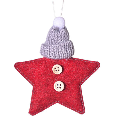 Christmas Cute IG Style Christmas Hat Star Nonwoven Party Festival Hanging Ornaments