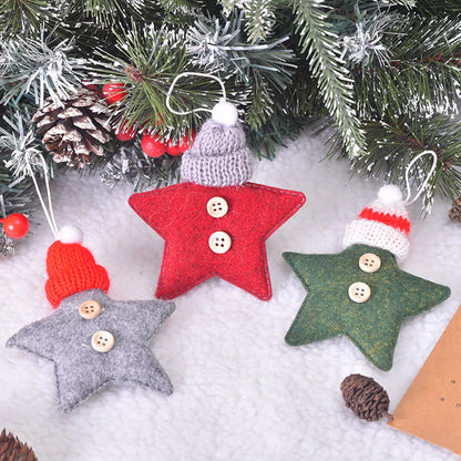 Christmas Cute IG Style Christmas Hat Star Nonwoven Party Festival Hanging Ornaments