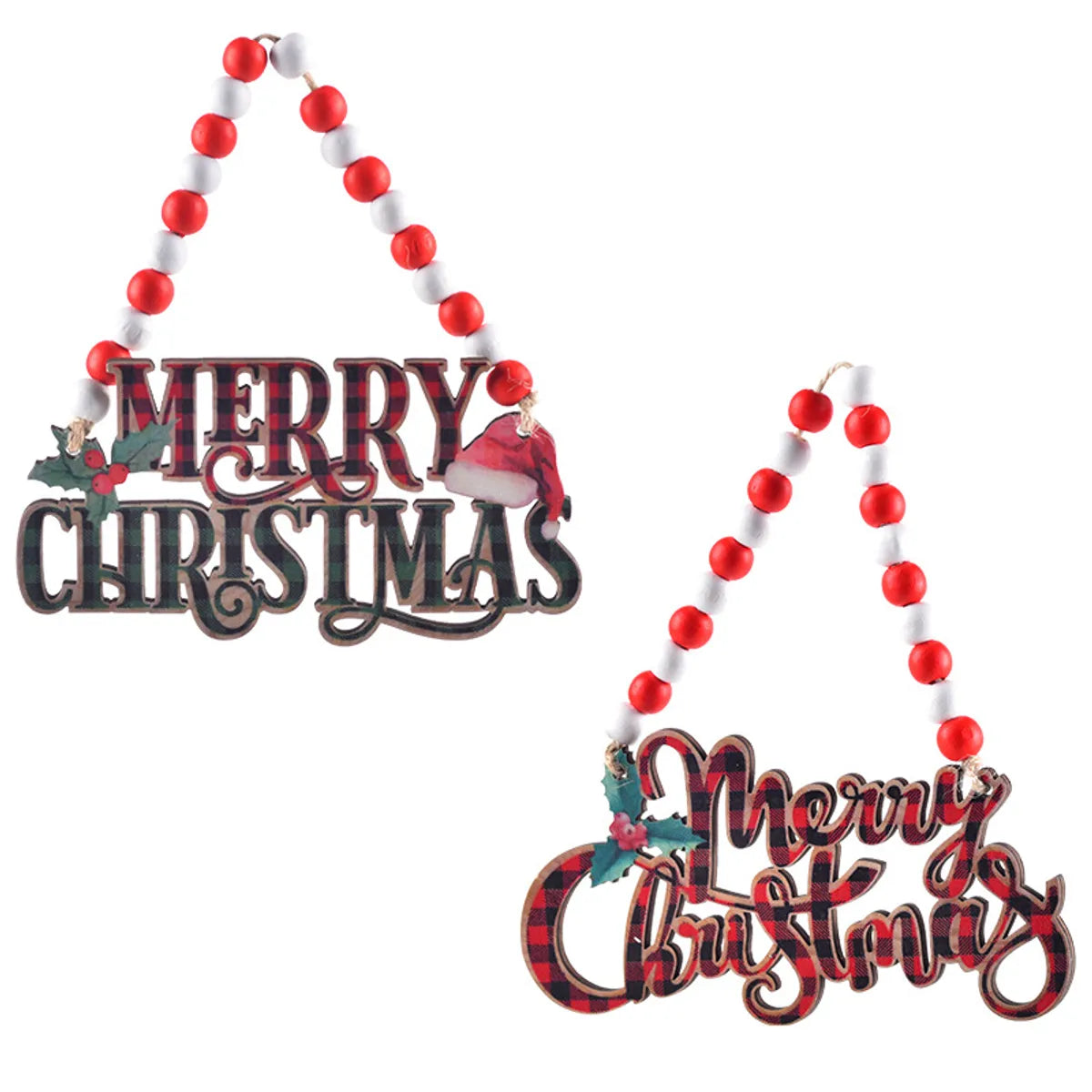 Christmas Cute Letter Wood Party Festival Hanging Ornaments