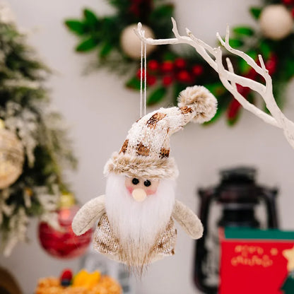 Christmas Cute Modern Style Santa Claus Snowman Nonwoven Party Festival Doll Hanging Ornaments Decorative Props