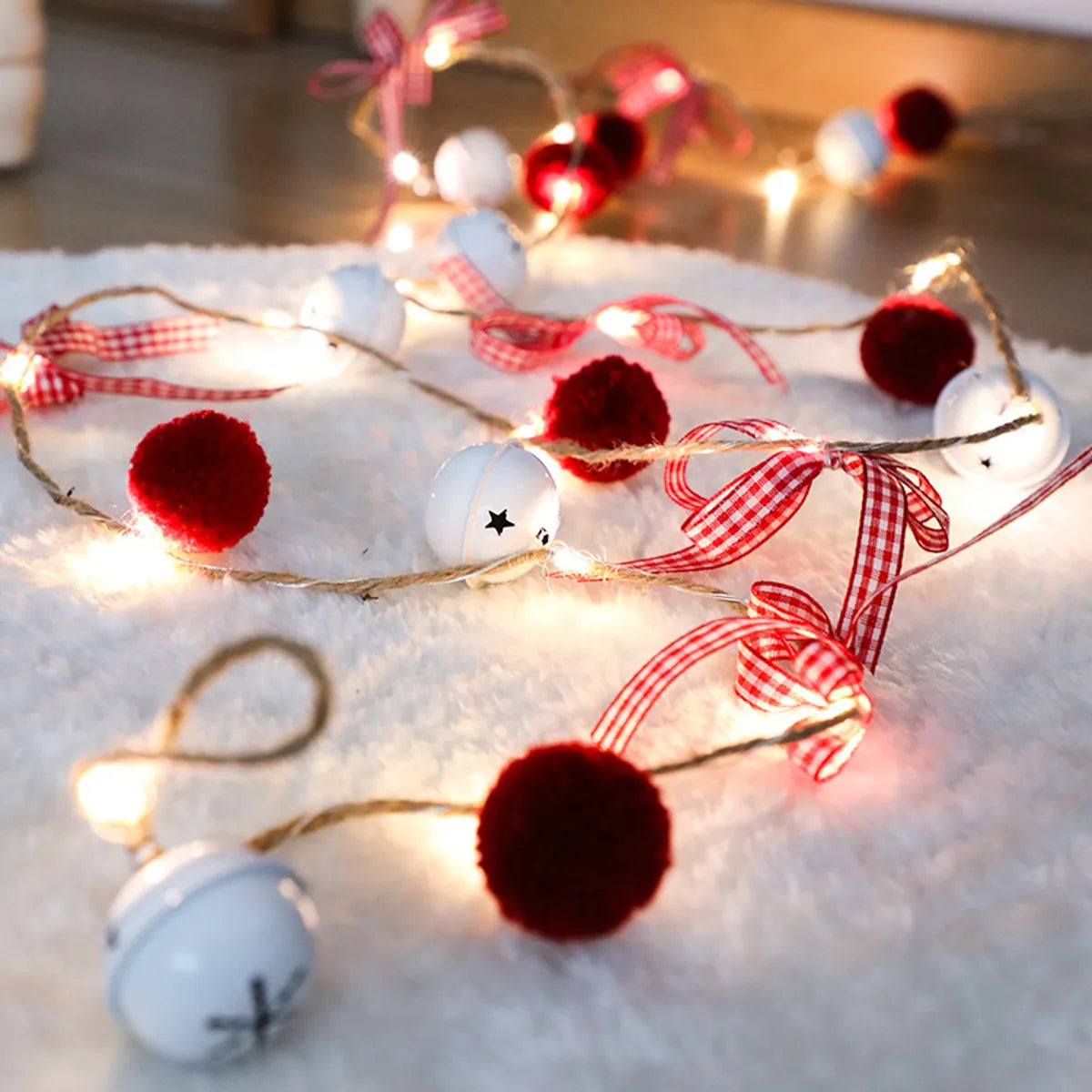 Christmas Cute Oval Pine Needle Party String Lights