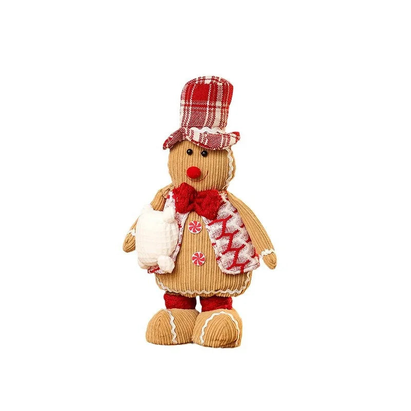 Christmas Cute Pastoral Gingerbread Doll Cloth Party Festival Ornaments Decorative Props