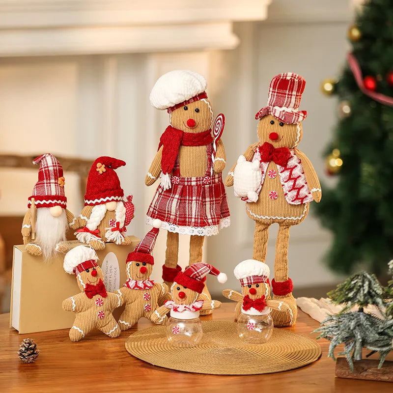 Christmas Cute Pastoral Gingerbread Doll Cloth Party Festival Ornaments Decorative Props