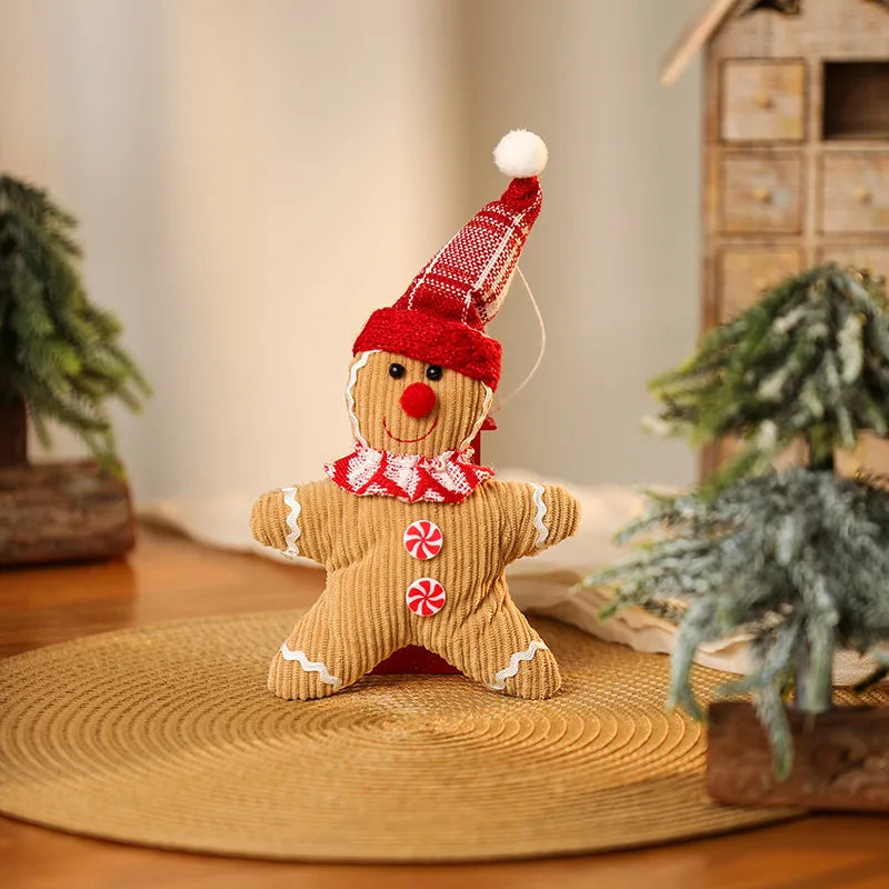 Christmas Cute Pastoral Gingerbread Doll Cloth Party Festival Ornaments Decorative Props