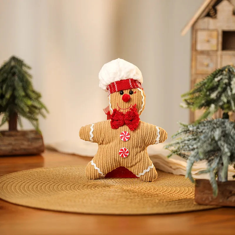 Christmas Cute Pastoral Gingerbread Doll Cloth Party Festival Ornaments Decorative Props