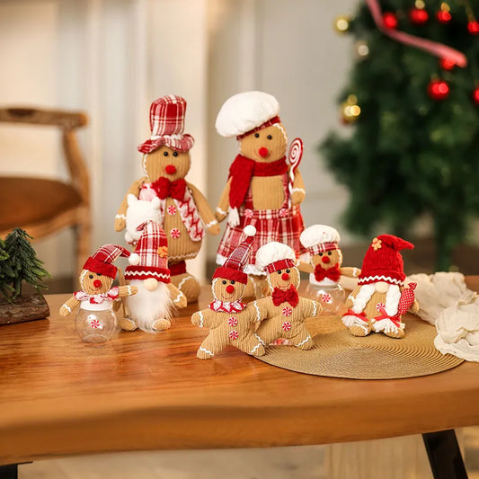 Christmas Cute Pastoral Gingerbread Doll Cloth Party Festival Ornaments Decorative Props