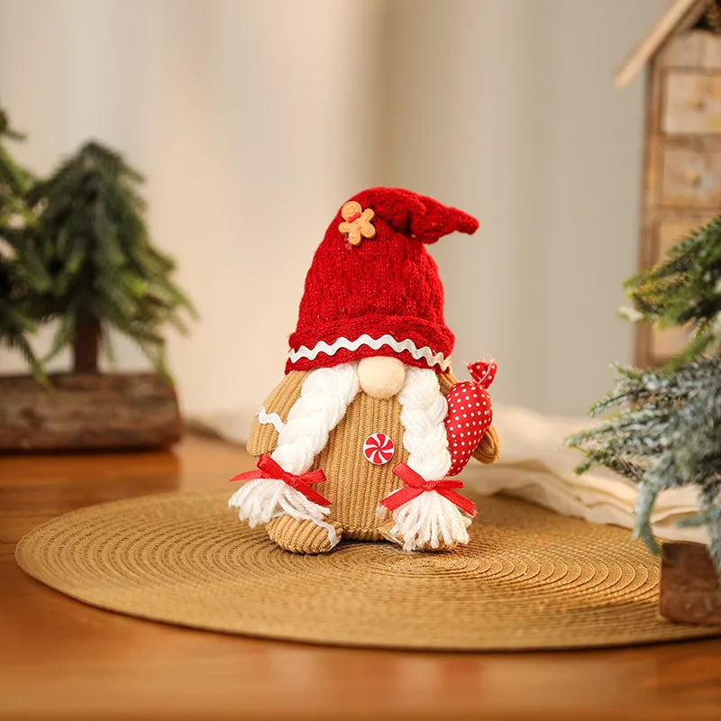 Christmas Cute Pastoral Gingerbread Doll Cloth Party Festival Ornaments Decorative Props