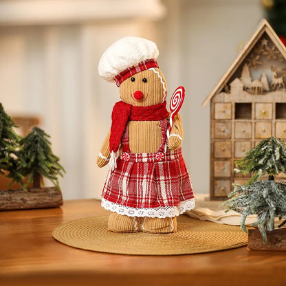 Christmas Cute Pastoral Gingerbread Doll Cloth Party Festival Ornaments Decorative Props