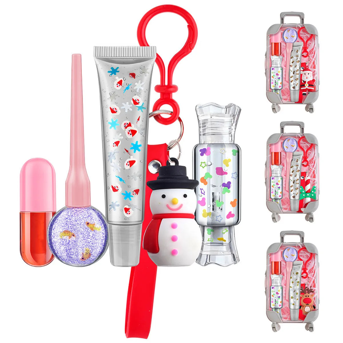 Christmas Cute Santa Claus Plastic Lip Gloss