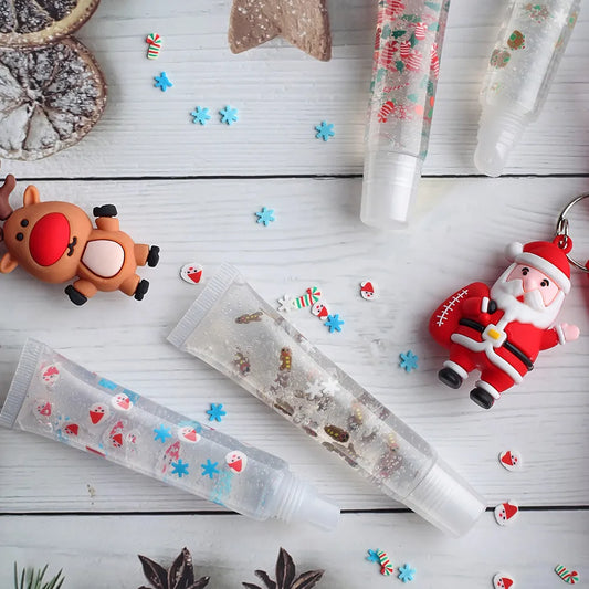 Christmas Cute Santa Claus Plastic Lip Gloss