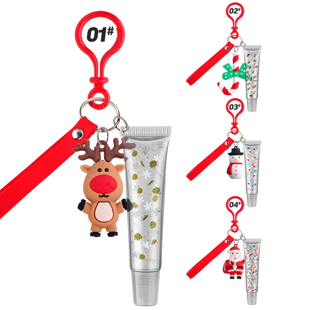 Christmas Cute Santa Claus Plastic Lip Gloss