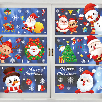 Cute Santa Claus Pvc Wall Sticker Wall Art