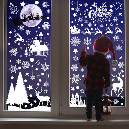 Cute Santa Claus Pvc Wall Sticker Wall Art