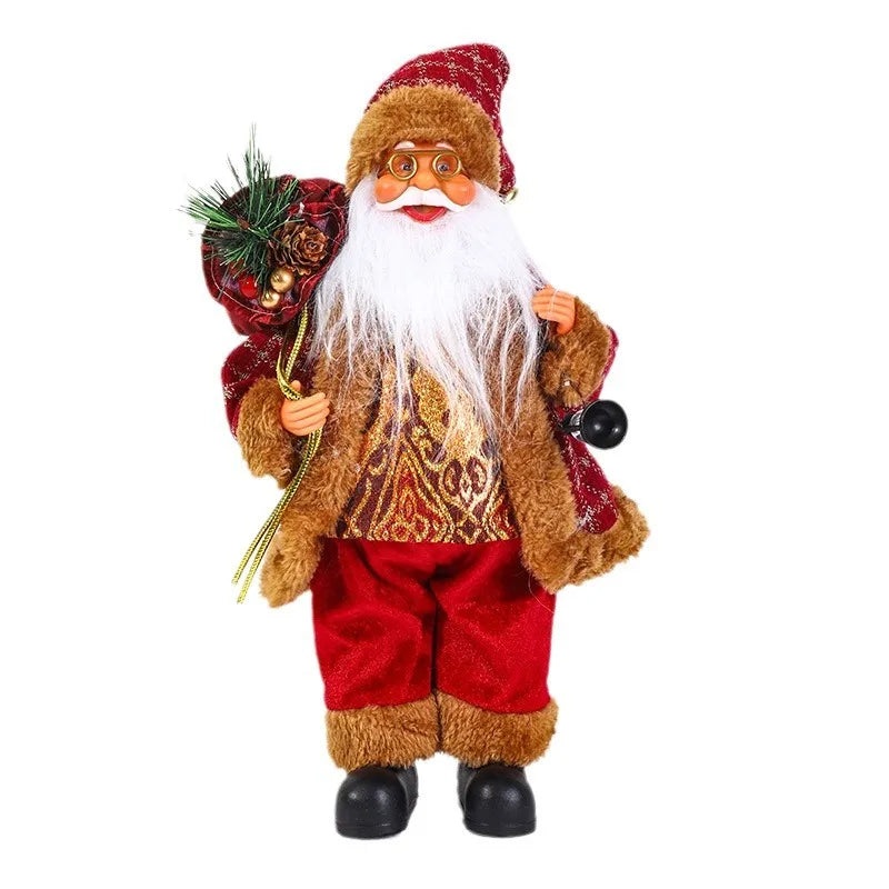 Christmas Cute Santa Claus PVC Plastic Party Doll