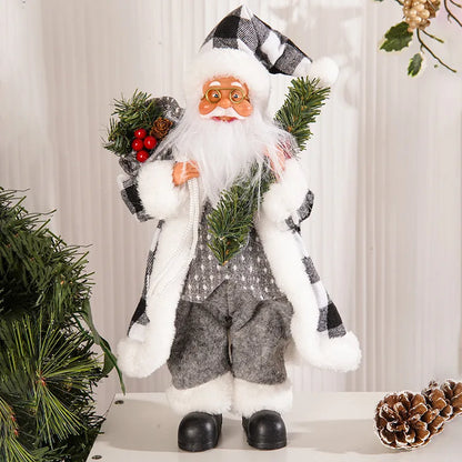 Christmas Cute Santa Claus PVC Plastic Party Doll