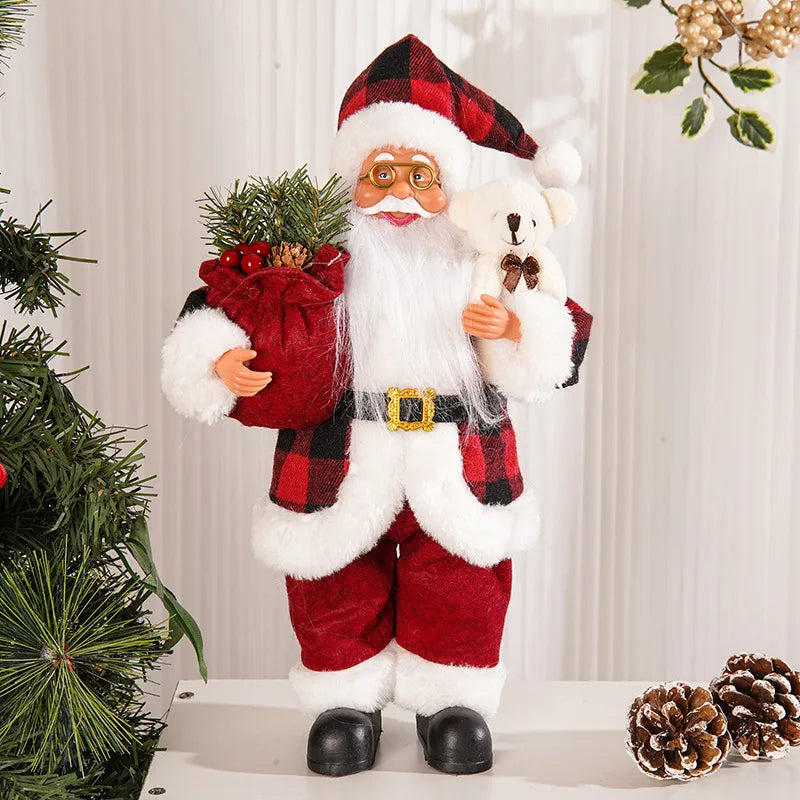 Christmas Cute Santa Claus PVC Plastic Party Doll