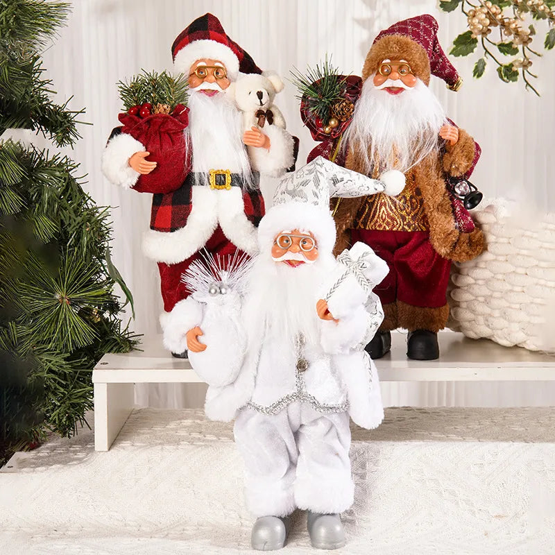 Christmas Cute Santa Claus PVC Plastic Party Doll