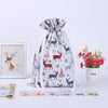 Christmas Cute Santa Claus Snowman Deer Pe Party Gift Bags 1 Piece