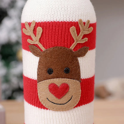 Christmas Cute Santa Claus Snowman Elk Acrylic Family Gathering Bottle Cover