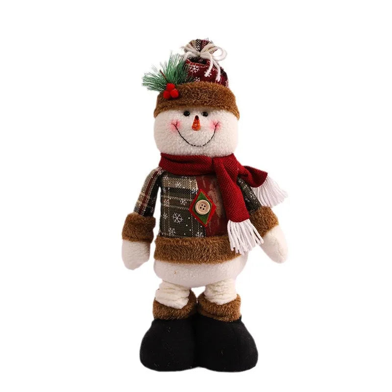 Christmas Cute Santa Claus Snowman Elk Cloth Party Doll Ornaments