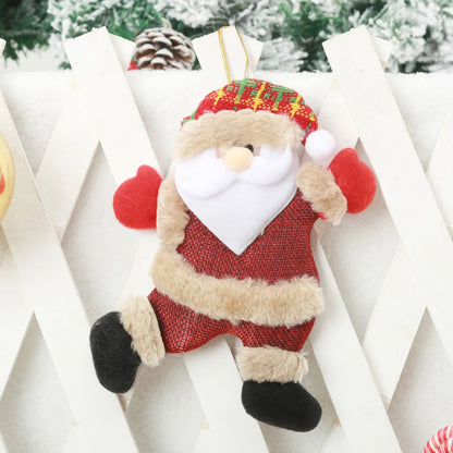 Christmas Cute Santa Claus Snowman Elk Cloth Party Festival Hanging Ornaments