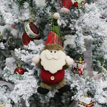 Christmas Cute Santa Claus Snowman Elk Cloth Party Festival Hanging Ornaments