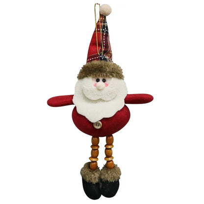 Christmas Cute Santa Claus Snowman Elk Cloth Party Festival Hanging Ornaments