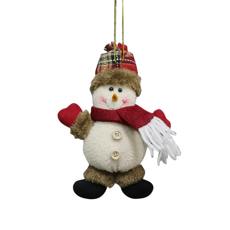 Christmas Cute Santa Claus Snowman Elk Cloth Party Festival Hanging Ornaments