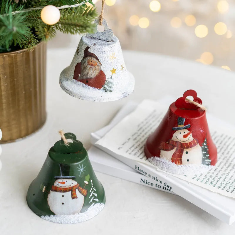 Christmas Cute Santa Claus Snowman Iron Party Hanging Ornaments