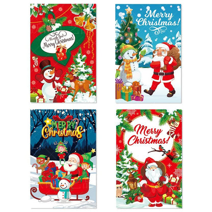 Christmas Cute Santa Claus Snowman Party Festival Wine Bottle Sticker