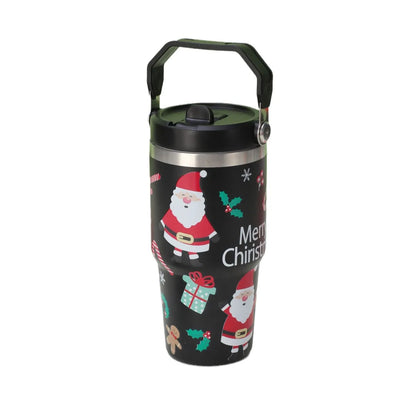 Christmas Cute Santa Claus Snowman Snowflake 201 Stainless Steel 304 Stainless Steel Thermos Cup 1 Piece