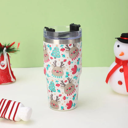 Christmas Cute Santa Claus Snowman Snowflake 201 Stainless Steel 304 Stainless Steel Thermos Cup 1 Piece