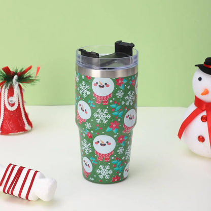 Christmas Cute Santa Claus Snowman Snowflake 201 Stainless Steel 304 Stainless Steel Thermos Cup 1 Piece