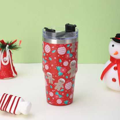 Christmas Cute Santa Claus Snowman Snowflake 201 Stainless Steel 304 Stainless Steel Thermos Cup 1 Piece