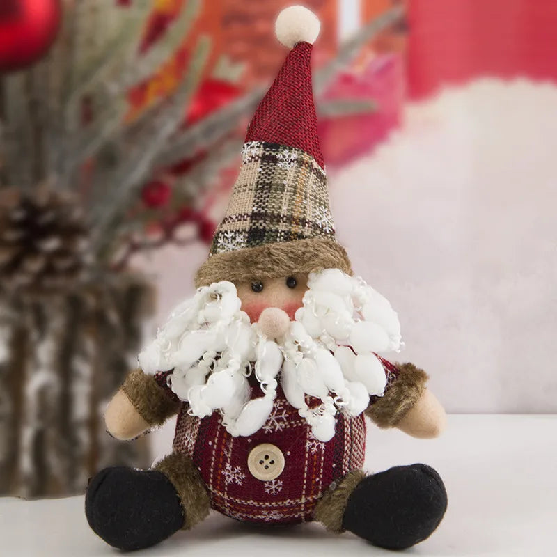 Christmas Cute Simple Style Santa Claus Snowman Elk Party Festival Doll