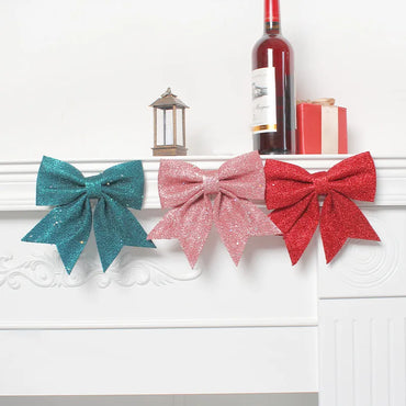 Christmas Cute Sweet Bow Knot Cotton Indoor Party Festival Hanging Ornaments