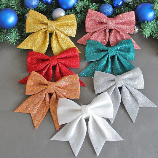 Christmas Cute Sweet Bow Knot Cotton Indoor Party Festival Hanging Ornaments