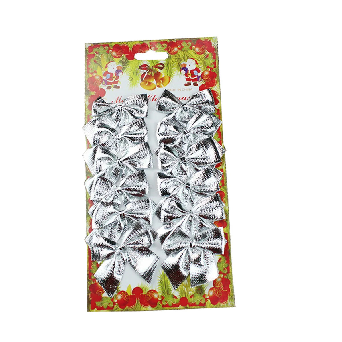 Christmas Decoration Flocking Bow Christmas Tree Small Pendant 5.5cm Bow Christmas Supplies 12/Package Spot