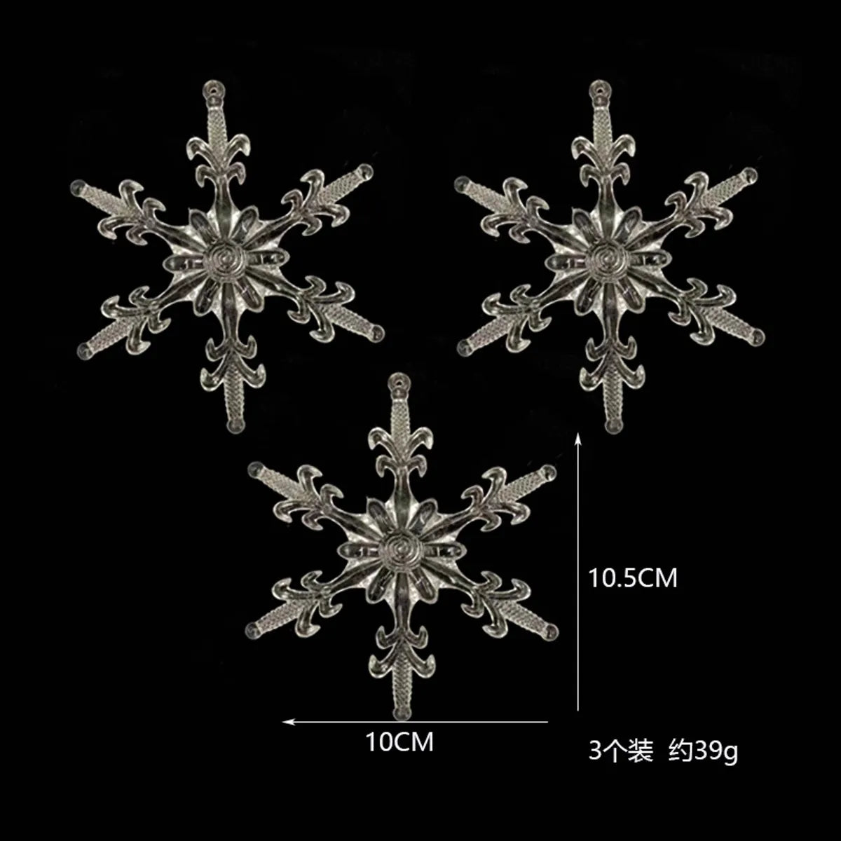 Christmas Decorations Christmas Tree Ornaments Transparent Snowflake Acrylic Crystal Creative Pendant Christmas Snowflake