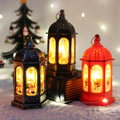 Christmas Decorative Wind Lamp Portable Electronic Night Light For The Elderly Snowman Luminous Small Oil Lamp Christmas Gift Ornaments