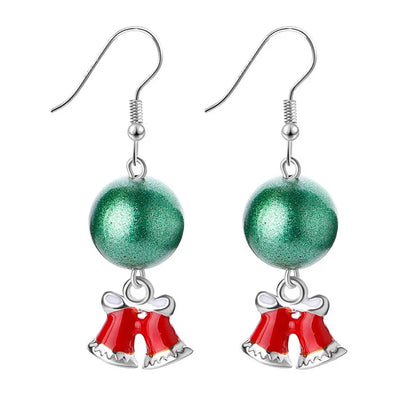 Christmas Elk Christmas Tree Cartoon Bell Santa Claus Earrings Wholesale Nihaojewelry