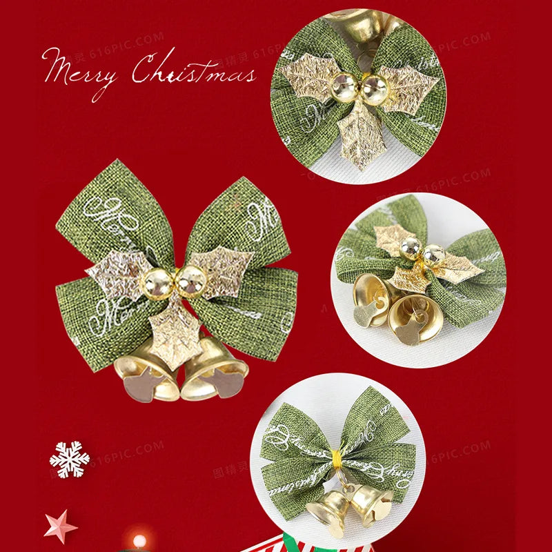 Christmas Ethnic Style Bow Knot Cloth Holiday Daily Decorative Props