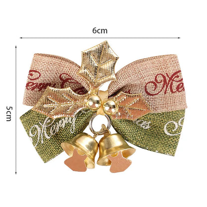 Christmas Ethnic Style Bow Knot Cloth Holiday Daily Decorative Props